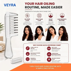 VEYRA™ Hair Oil Applicator Comb with Scalp Massager