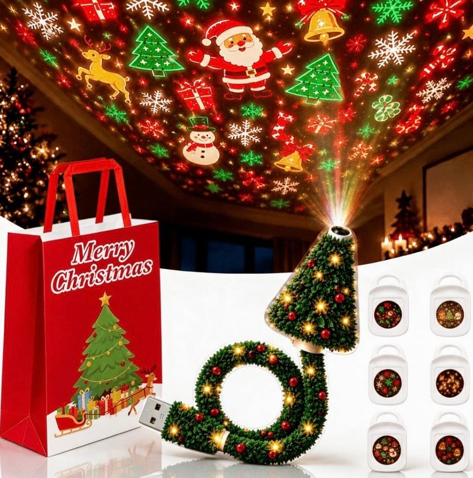 Christmas USB Projector Light, Plug And Play HD Christmas Projector