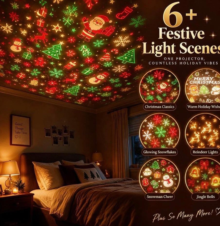 Christmas USB Projector Light, Plug And Play HD Christmas Projector
